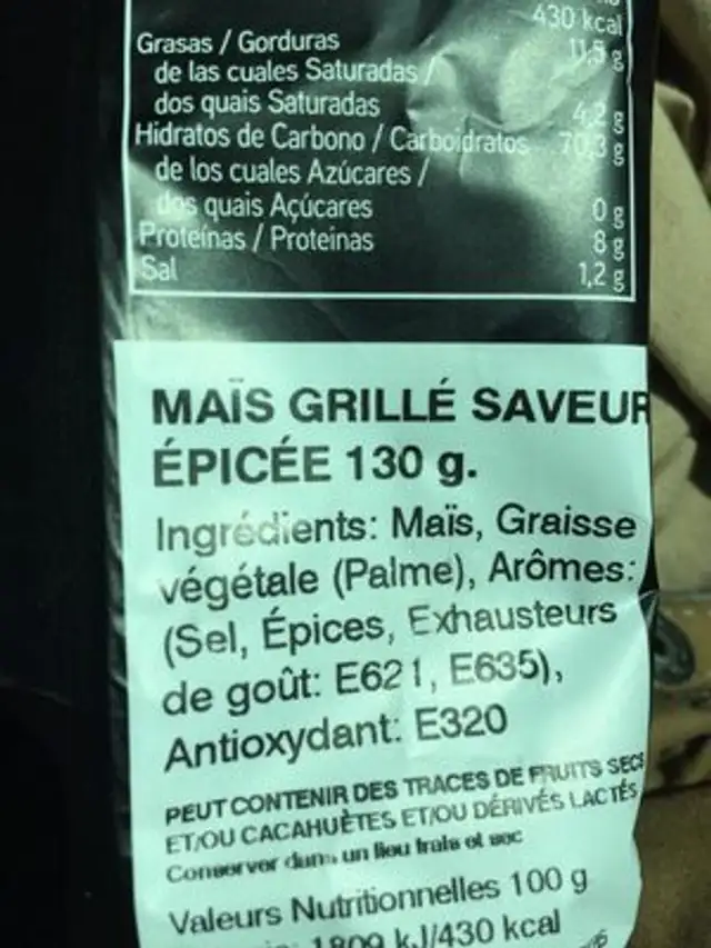 Ke by Kelia ingredients label
