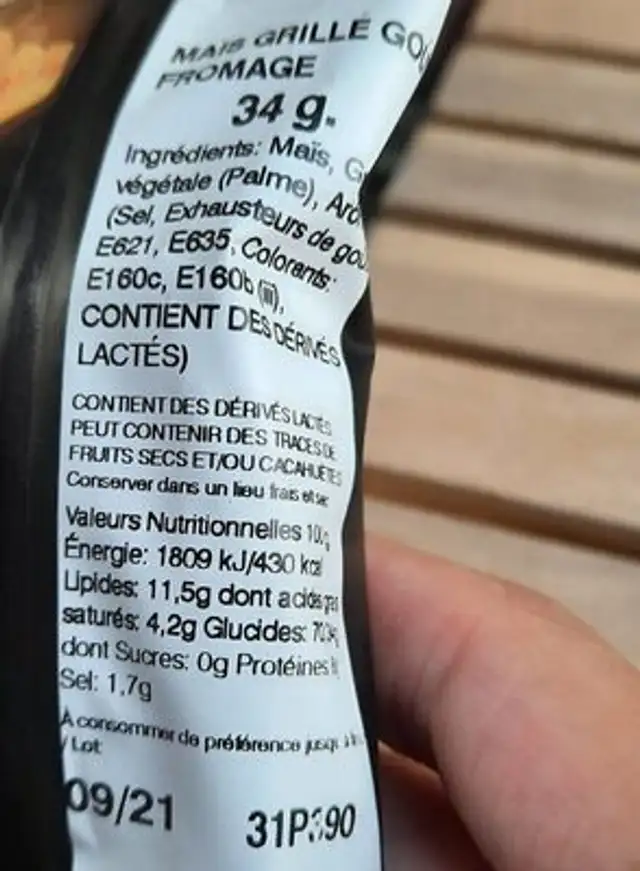 KE BY KELIA MAIZ nutrition facts table