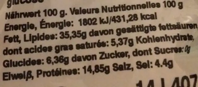 Graine de courge grillees salees nutrition facts table