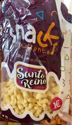 Snacks crujientes front packaging