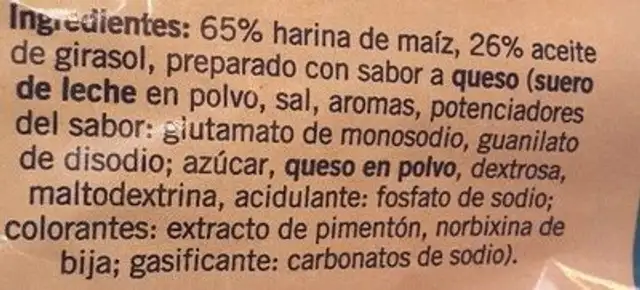 Cocktail fiesta ingredients label