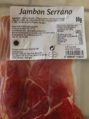 Jambon Serrano front packaging