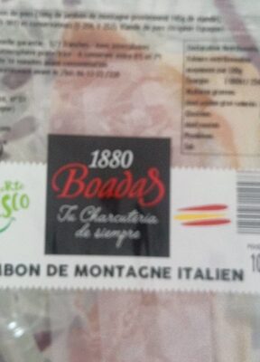 Jambon de montagne italien front packaging