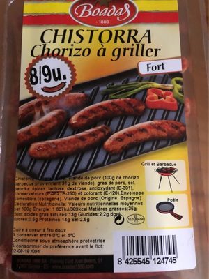 Chorizo a griller