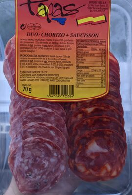 Duo: chorizo + saucisson