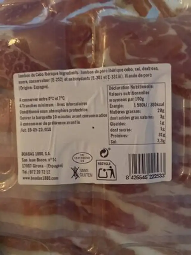 manuel de montejo ingredients label
