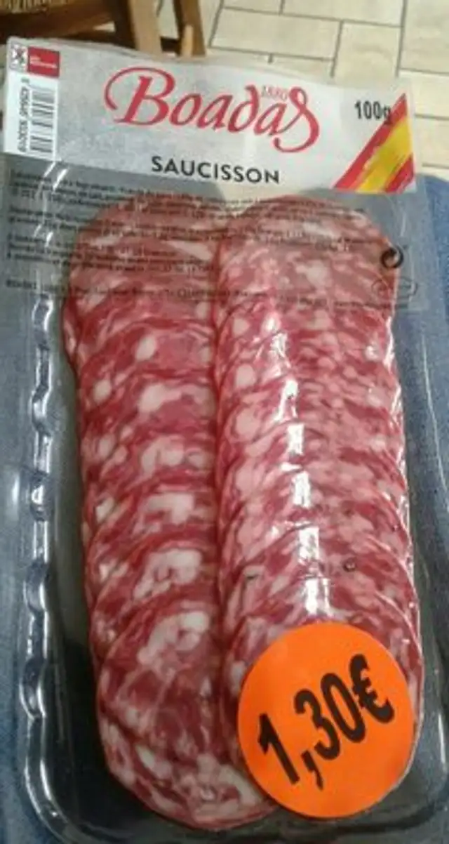 Saucisson ingredients label