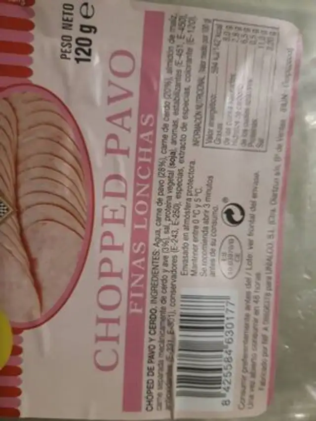 Unknown ingredients label