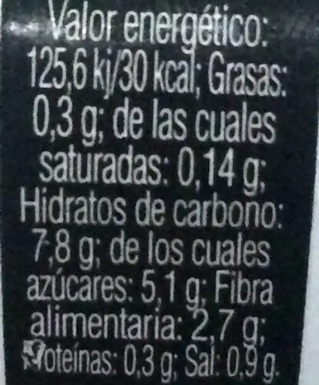 Pimientos del piquillo enteros extra nutrition facts table