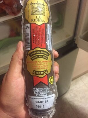 Morcilla de arroz front packaging