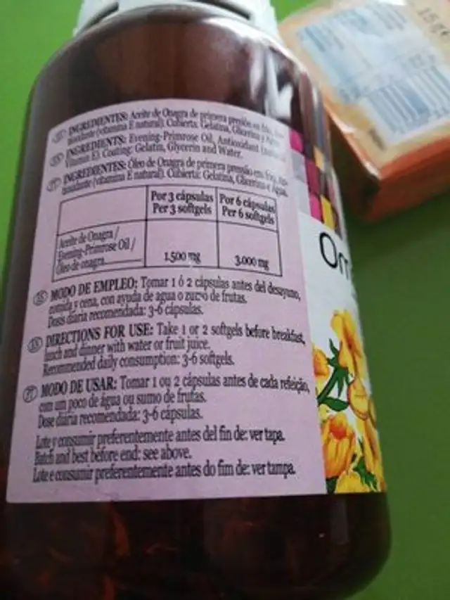 OMENOVA nutrition facts table