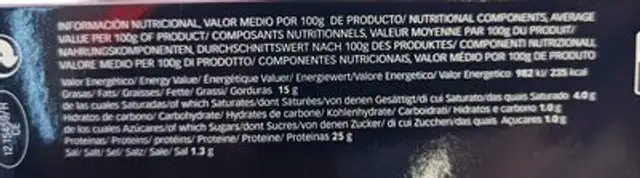 Solomillo de atún a las finas hierbas nutrition facts table