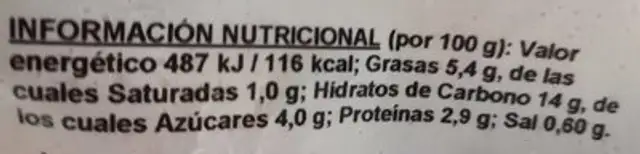 Pimiento de piquillo rellenos de bacalao nutrition facts table