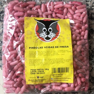 Pindulas acidas de fresa