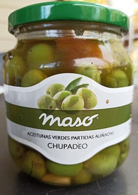 Aceitunas Verdes Partidas Aliñadas CHUPADEO