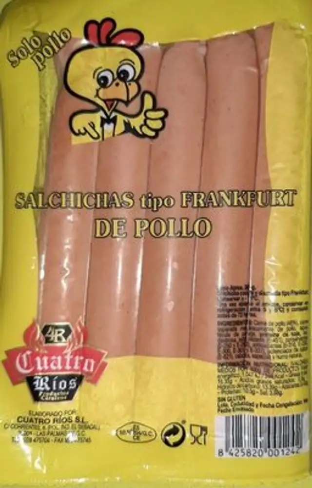 Salchichas tipo Frankfurt  de pollo