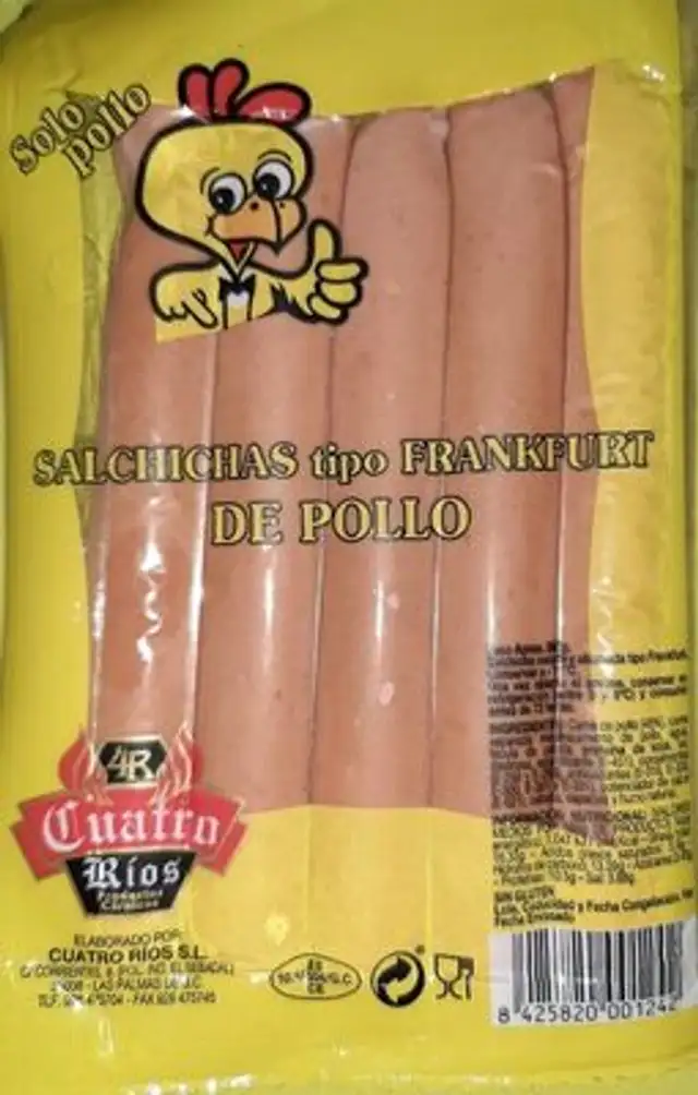 Salchichas tipo Frankfurt  de pollo nutrition facts table