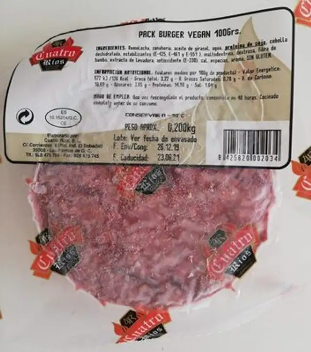 Pack burger vegan 100grs