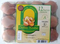12 huevos frescos categoría A grandes (L)