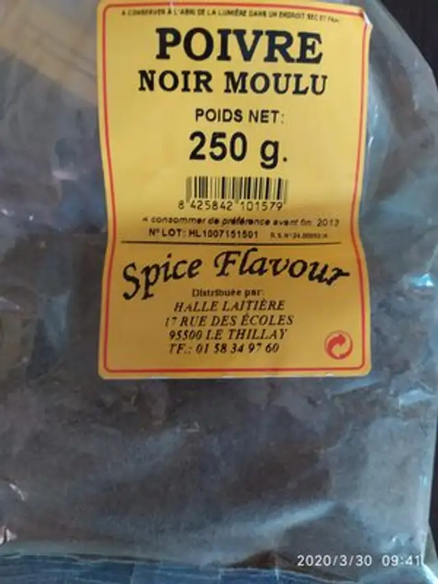 Poivre noir moulu