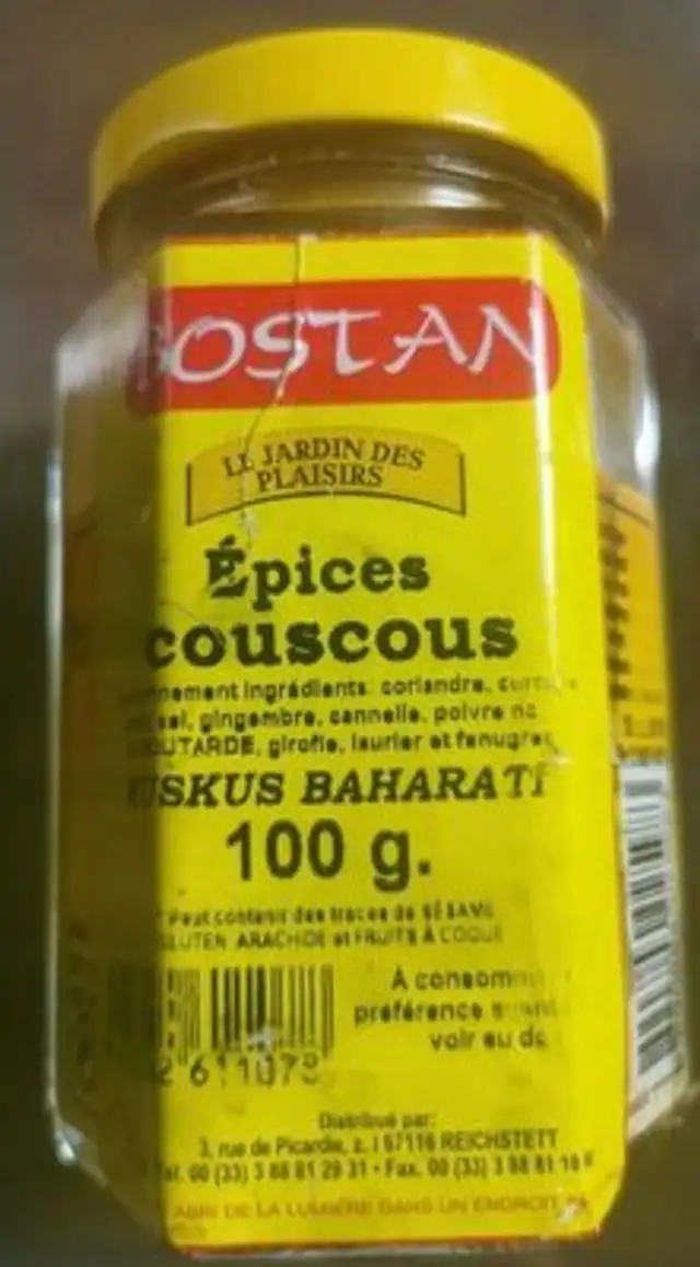 Épices à Couscous "Kuskus Baharati" nutrition facts table