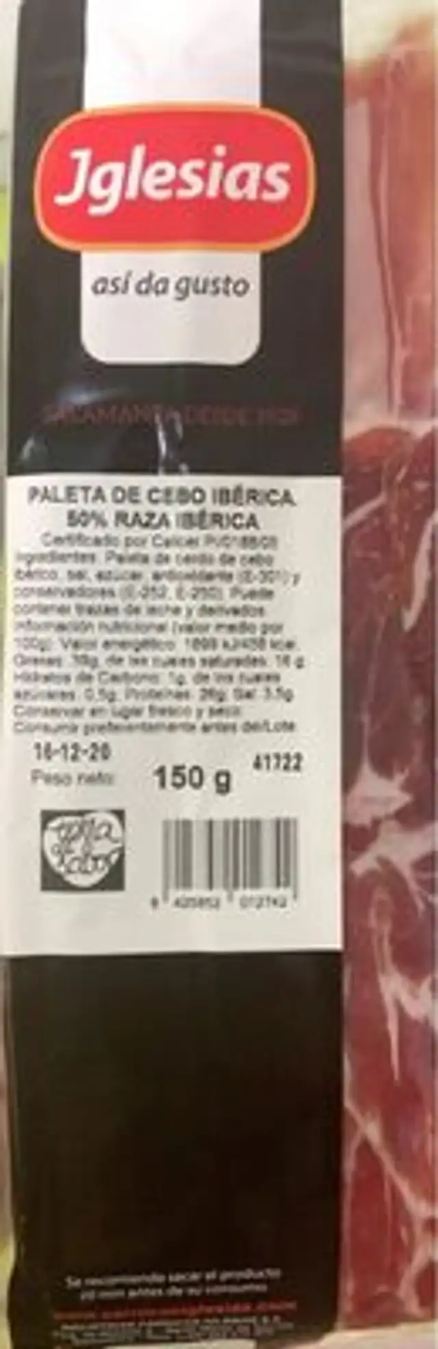 Paleta de cerdo ibérica