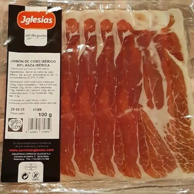 Jamón de cebo ibérico 50% raza ibérica