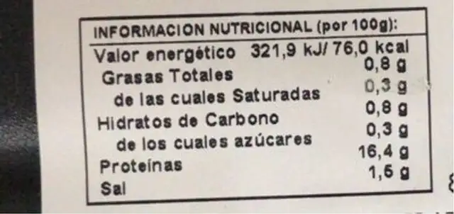 Pulpo selección cocido nutrition facts table