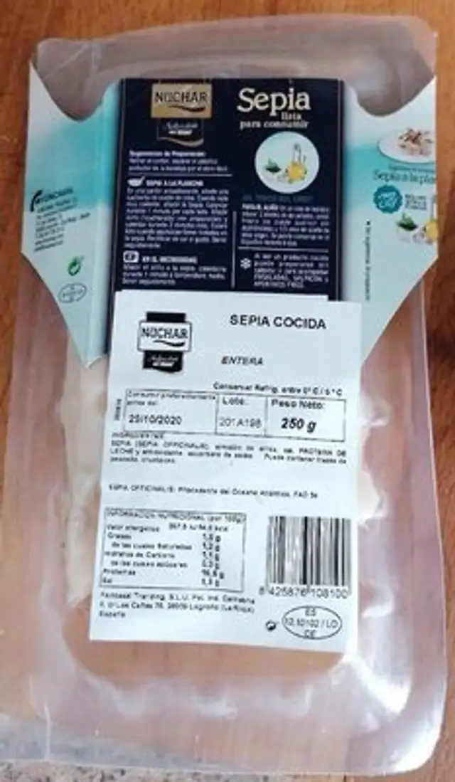 Sepia lista para consumir