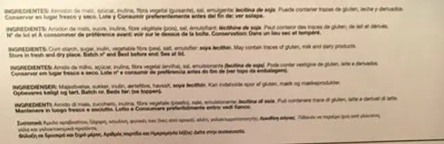 Sanavi Harifen Toast S / Glutes 200G 4641 ingredients label