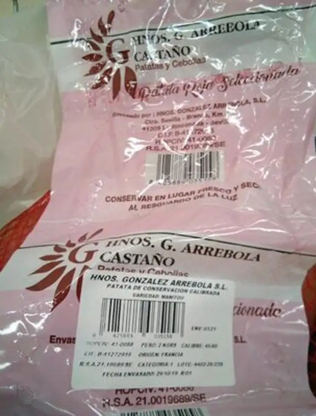 Patata Roja Seleccionada nutrition facts table