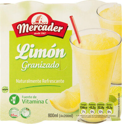 Limón granizado sin gluten front packaging