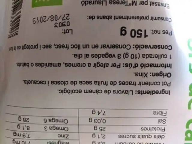 Superfood Llavors de cànem ecològic ingredients label