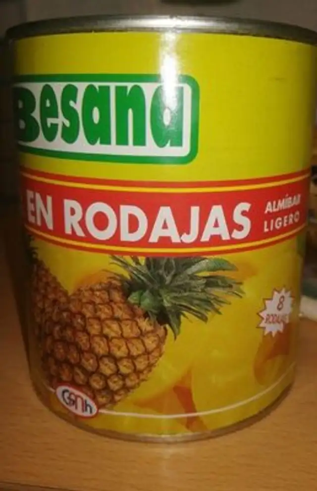 Piña en almíbar ligero