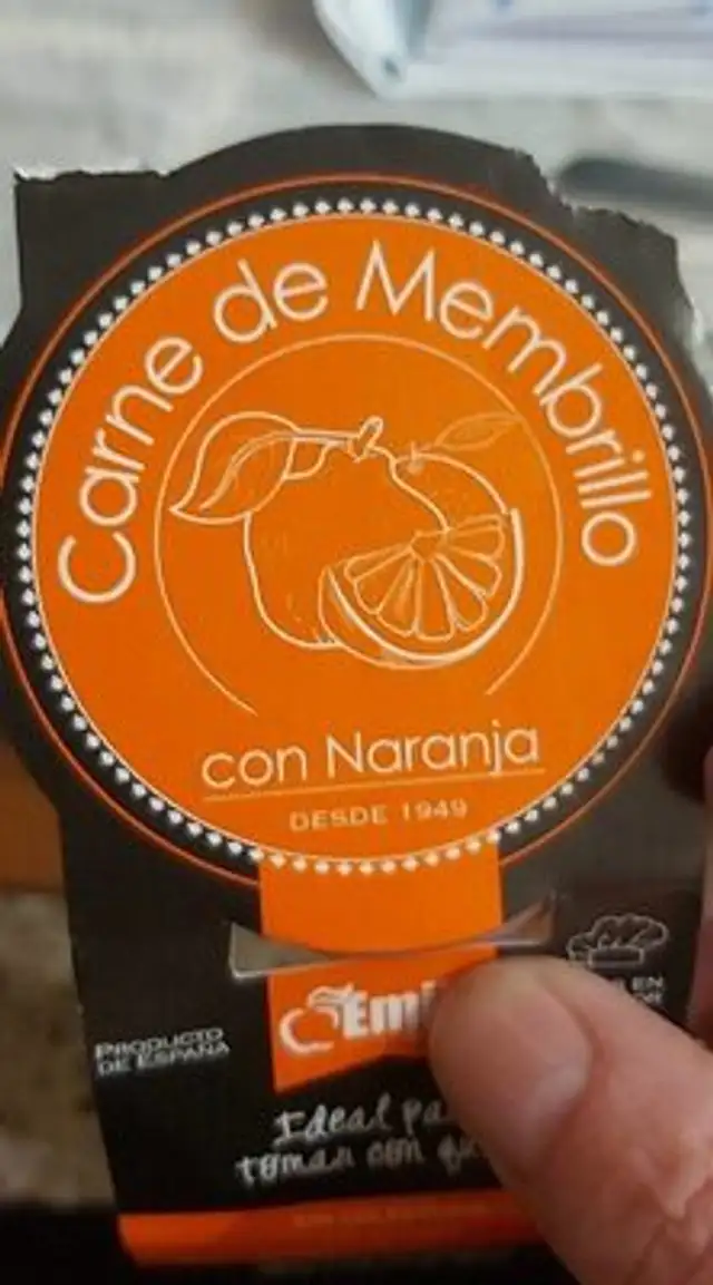 Carne de membrillo con naranja