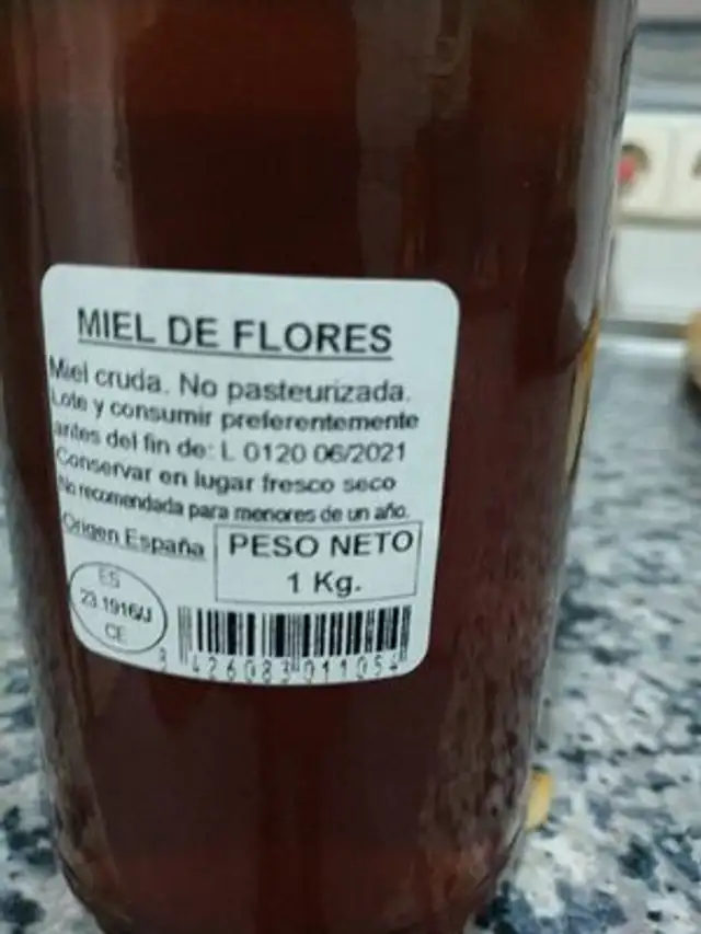 Miel de flores nutrition facts table