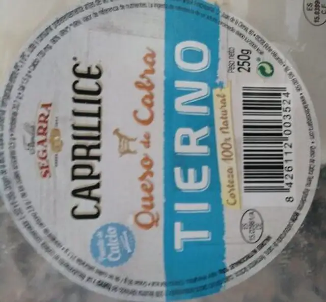 Caprillice, queso tierno de cabra nutrition facts table