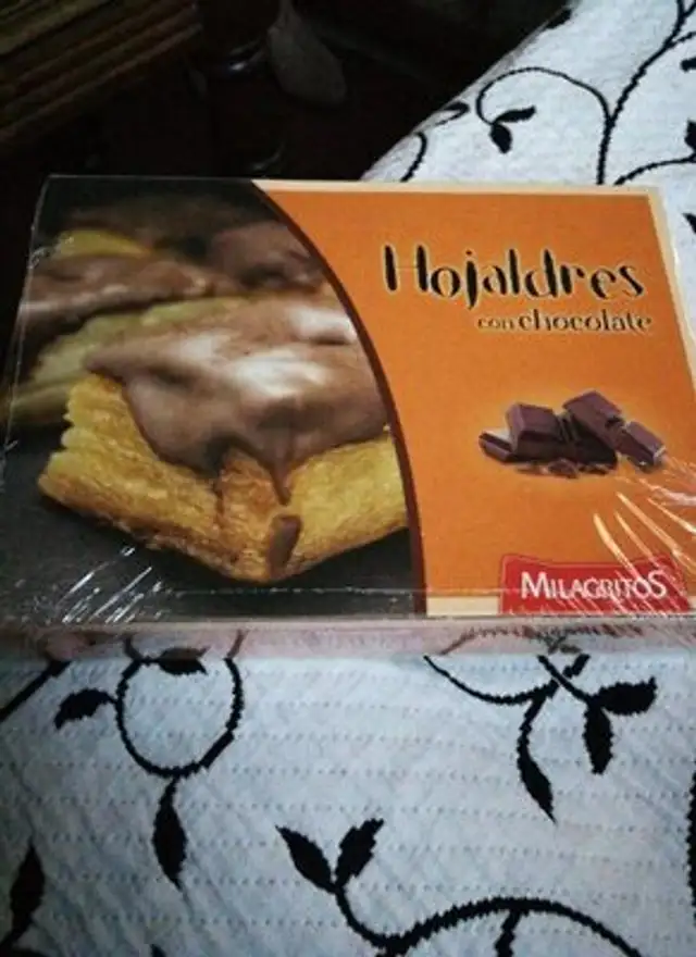 Hojaldres con chocolate