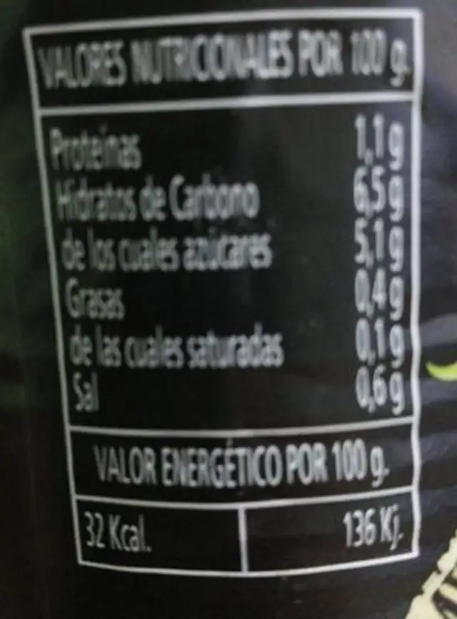 Pimientos del piquillo enteros extra nutrition facts table