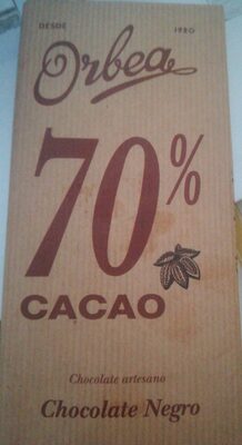 Chocolate artesano negro orbea