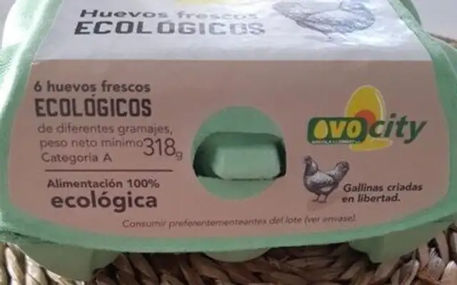 Huevos frescos ecológicos ingredients label