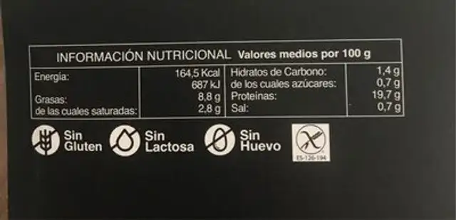 Carrillada de cerdo estofada nutrition facts table