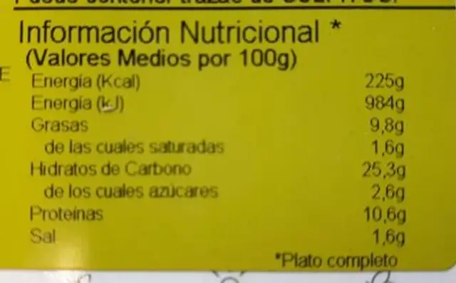 TAPPERS - Kefta con arroz y salsa morocco nutrition facts table