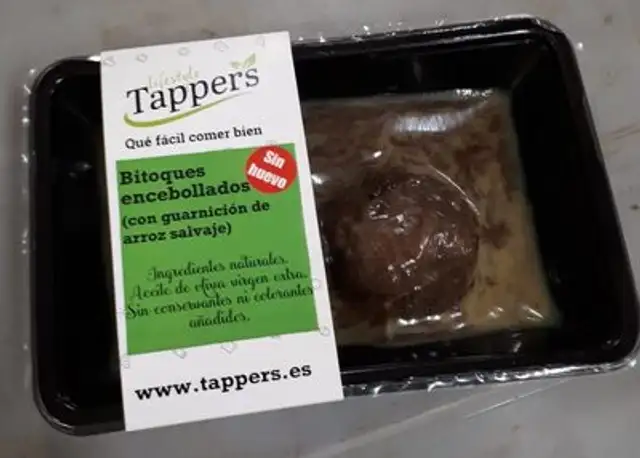 TAPPERS - Bitoques encebollados con arroz salvaje