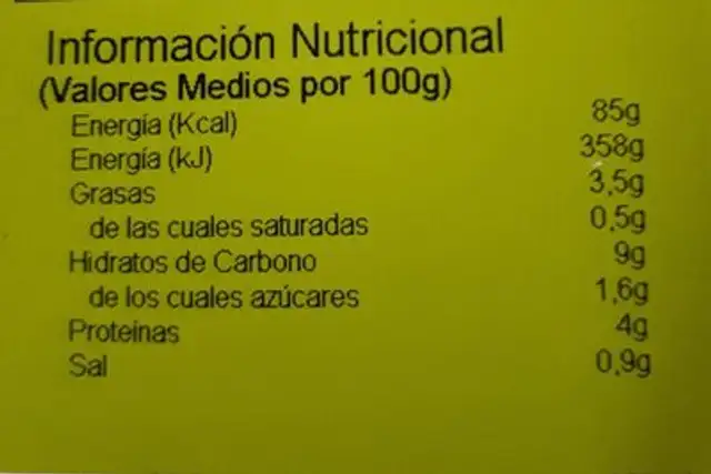 TAPPERS - Lentejas estofadas con setas de temporada nutrition facts table