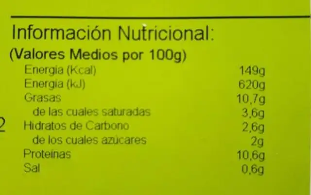 TAPPERS - Salmón en mousselina de puerros con brócoli nutrition facts table