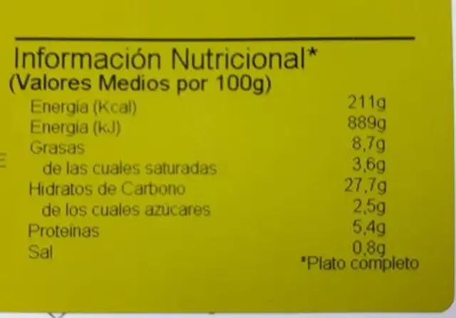 TAPPERS - Curry rojo de pollo con verduras y arroz salvaje nutrition facts table