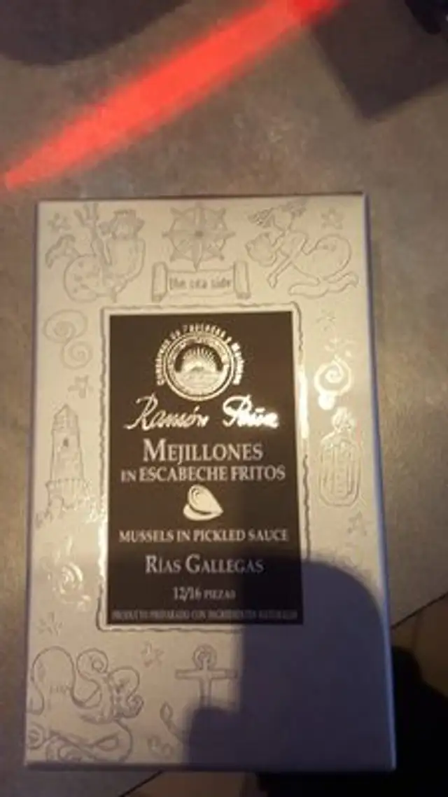 Mejillones ingredients label