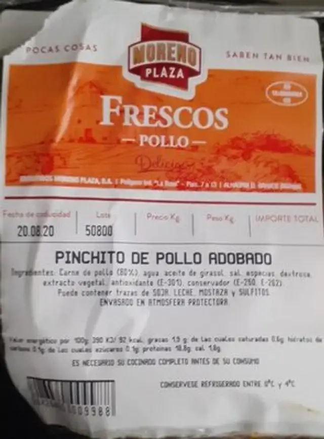 Pinchos de pollo adobados