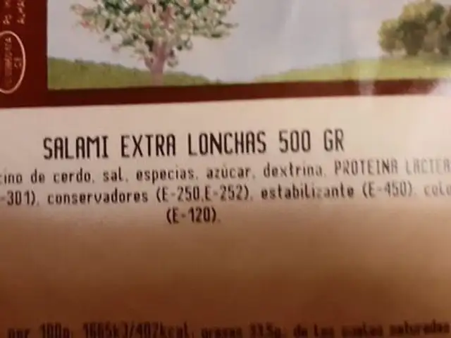 Unknown ingredients label